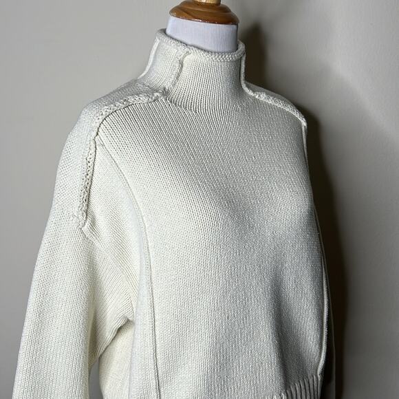 Zara Ecru Mock Neck Sweater - Picture 3 of 6